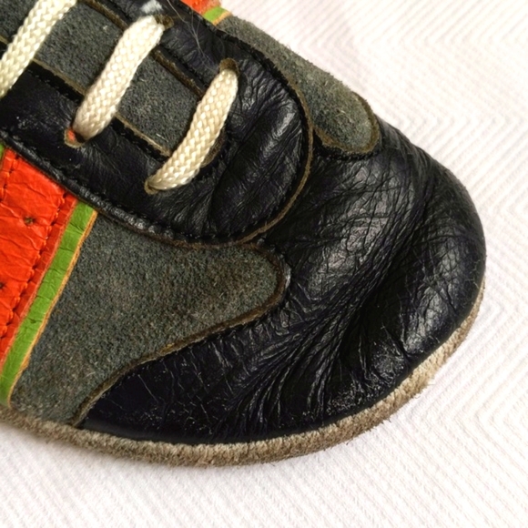 tickle toes leather soft sole slippers crib shoes 12-18 months baby boy - Picture 7 of 8